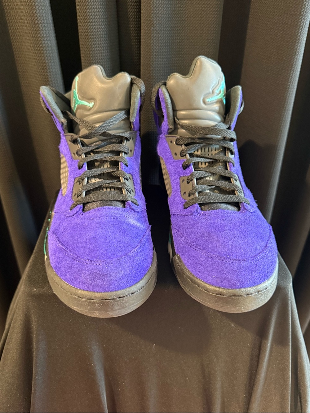 Men's Purple and Black Suede Athletic Shoes
